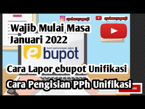 cara lapor ebupot unifikasi atau spt pph unifikasi