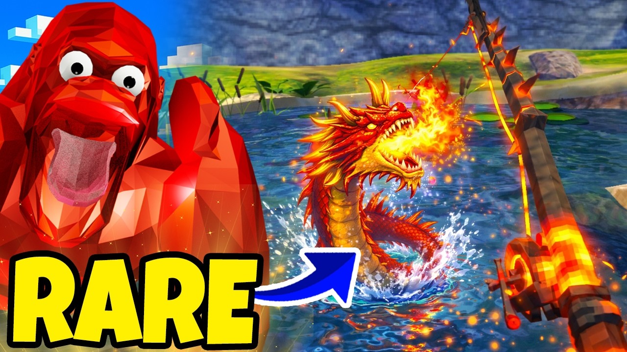 I CAUGHT THE NEW RARE DRAGON FISH!! (Animal Company VR)
