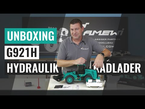 Hydraulic wheel loader G921H in 1:16 scale remote controlled, Unboxing &  Functions