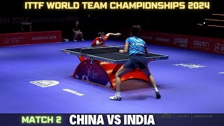 Wang Manyu vs Manika Batra | ITTF World Team Table Tennis Championships Finals Busan 2024