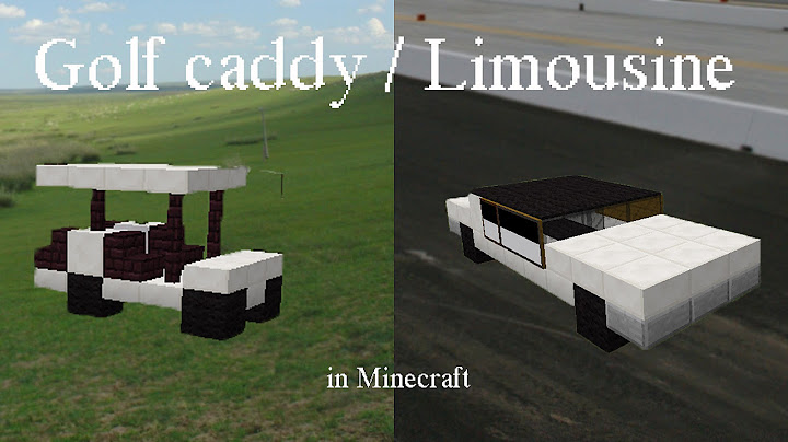 Limousine and golf caddy in Minecraft