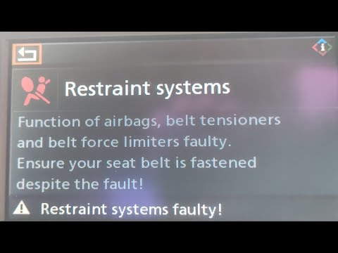 BMW Restraint System Fault Reset. How to fix it ? - YouTube