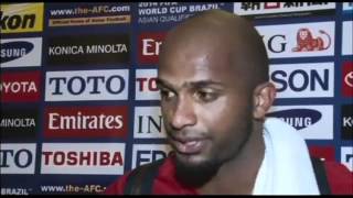 English interview with Oman's Ali Al-Habsi after the WC 2014 qualifier against Australia
