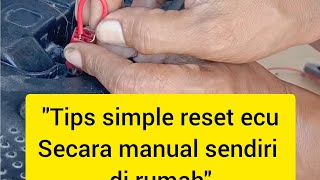 How to Manually Reset Honda Beat FI ECU at Home
