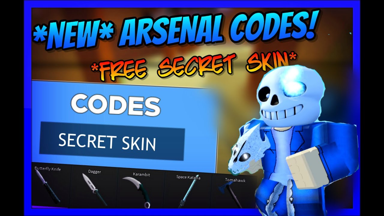 All Secret Free Skin Codes In Arsenal August 2020 Roblox Youtube - free skin code for roblox arsenal youtube