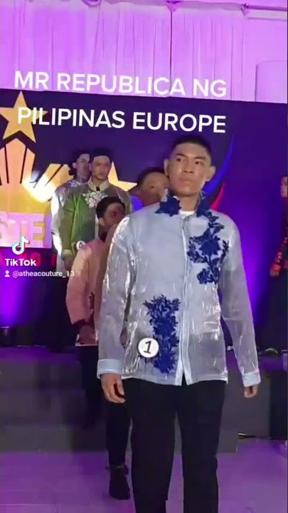 MR.REPUBLICA NG PILIPINAS EUROPE   MODERN BARONG BY ATHEA COUTURE MILAN