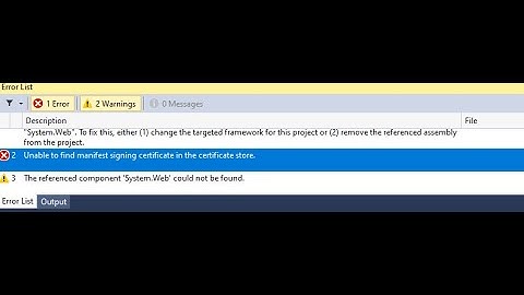 Unable to find manifest signing certificate in the certificate store.C# Windows Forms Application