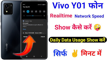 Vivo Y01 Data Speed Show Kaise Kare ।। How To Show Daily Data Usage On Vivo Y01