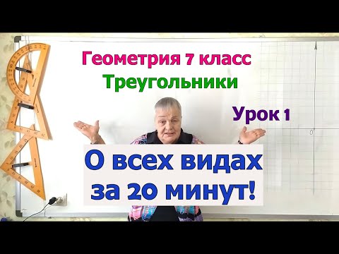 Геометрия 7 кл. Треугольники. Определение. Обозначение. Компоненты. Особенности. Виды треугольников.