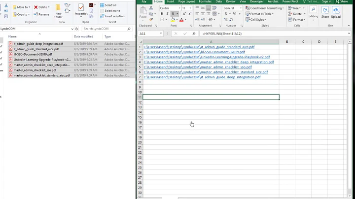Listing Filenames From A Folder And Creating Hyperlinks In Windows and Mac Excel