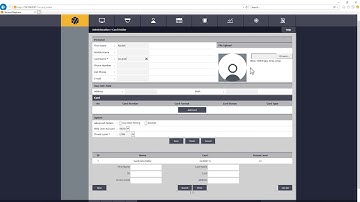 Neptune Access control - Card Holder Setting