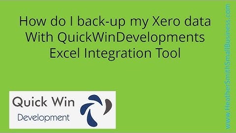 Downloading @Xero data using @QuickWinDev Excel Integration Tool