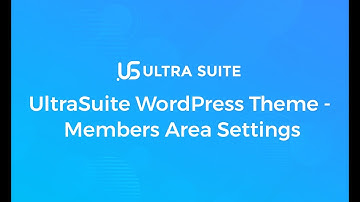 UltraSuite WordPress Theme - Members Area Settings