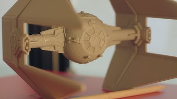 3D Printing Star Wars TIE Interceptor Time Laps