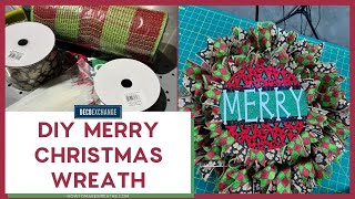 DIY Merry Christmas Deco Mesh Wreath using DecoExchange's "Merry Christmas" Wreath Kit! | Replay screenshot 4