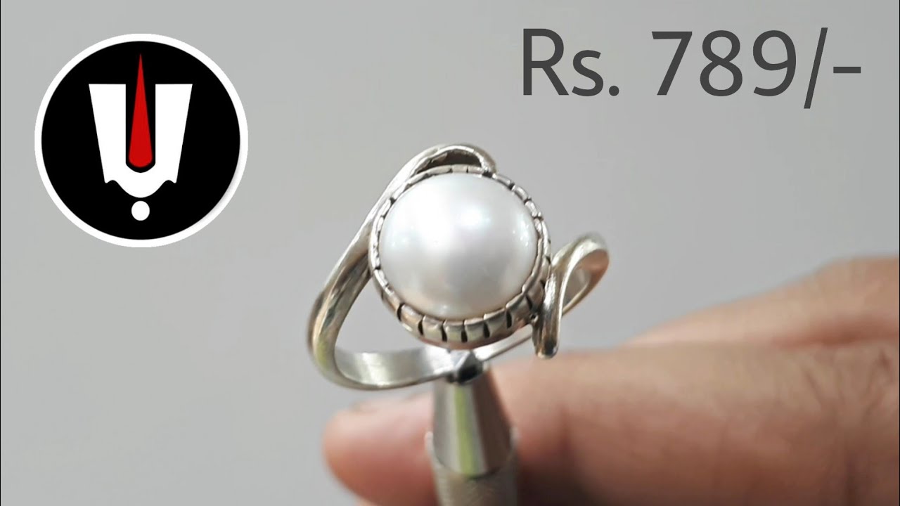 AAA Pearl (Moti) Gemstone Ring - Shraddha Shree Gems