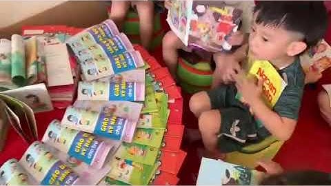 Các bé lớp MG 3-4 tuổi C4 tham gia ngày hội đọc sách