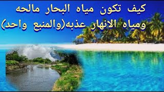 كيف تكون مياه البحار مالحه ومياه الانهار عذبه (والمنبع واحد)