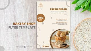 Bakery Cake Shop Flyer Design | Cafe Promotional Poster | Free Template