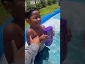 Mom catches dad and son not cleaning water slide after she told them to #shorts