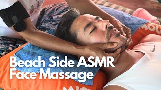 Face & Head Massage On Thai Beach Side ASMR By Kop