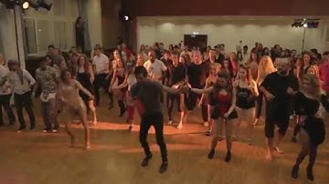 David Bosco leading class on floor performance.  Zouk Soul @ Kri.Zouk Zurich Congress 2015