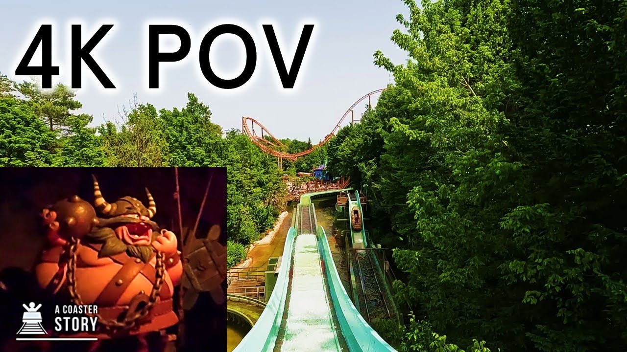 Wickie Splash (Viking-Themed Log Flume) - Holiday Park 4K POV