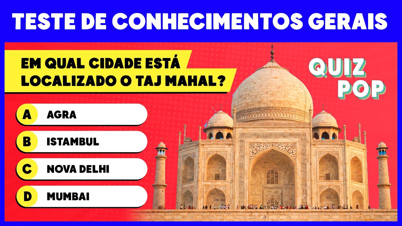 Quiz de Conhecimentos Gerais 7  20 perguntas sobre conhecimentos