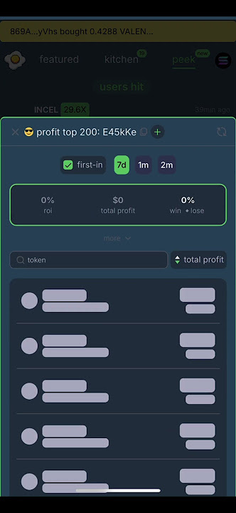 👀 who's behind the gains? PEEK in real time, copy the right moves  #copytrade #solanamemecoin