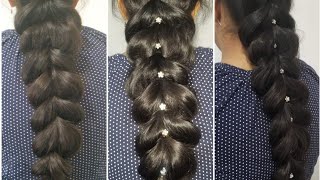 Easy Hairstyle | Hair tutorial | How to Pull Through Braid stepbystep|5min hairstyle suits for all