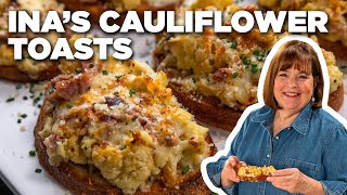 Ina Garten's Cauliflower Toasts | Barefoot Contessa | Food Network