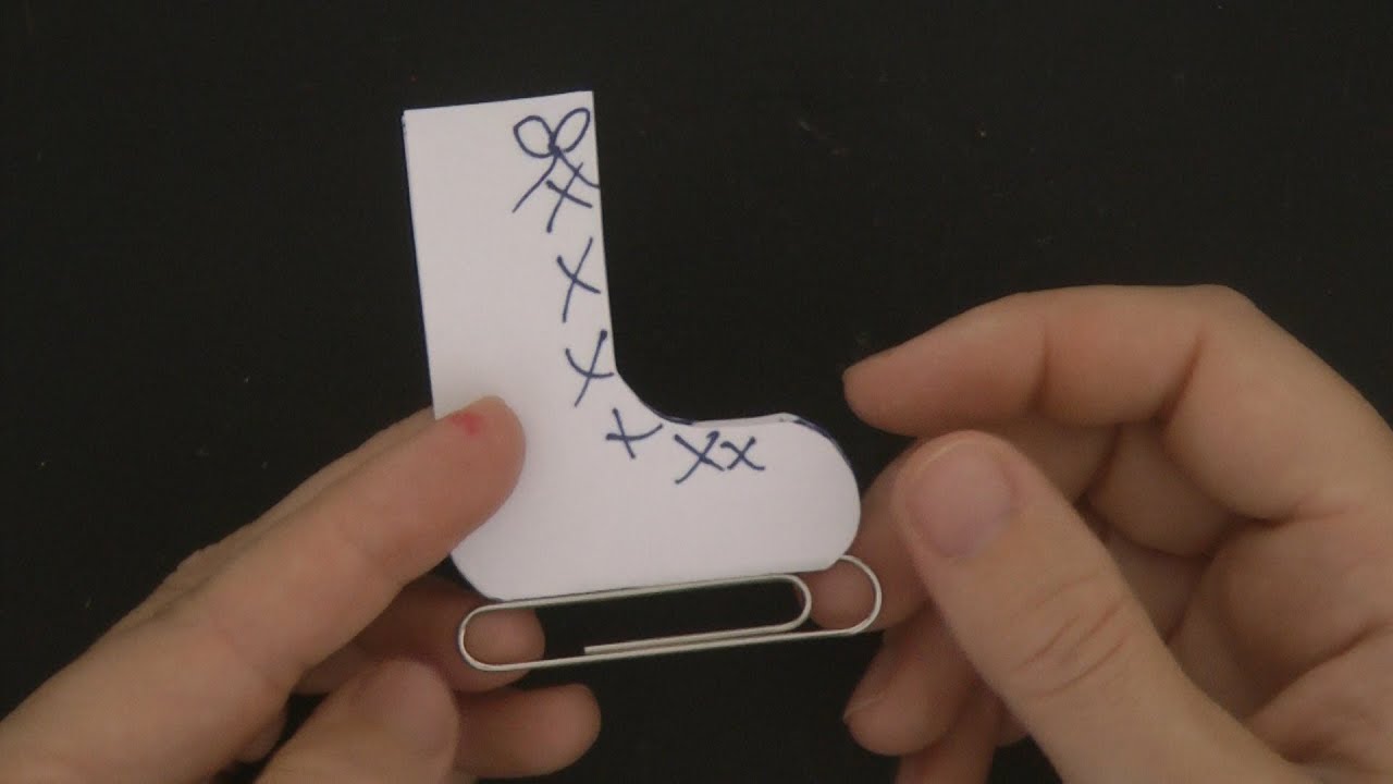 DIY SCRAPBOOKING EMBELLISHMENT: PAPER ICE SKATE - YouTube