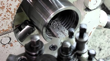 CNC Precision Machining - Tapered Thread being cut