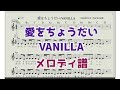 【ピアノ楽譜 メロディ譜】愛をちょうだい/VANILLA