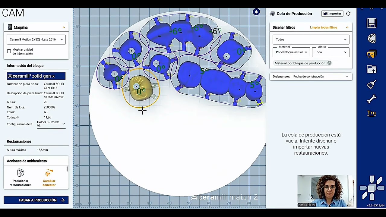 Cómo anidar y fresar una corona sobre implante en Ceramill Match 2 | Paso a paso.