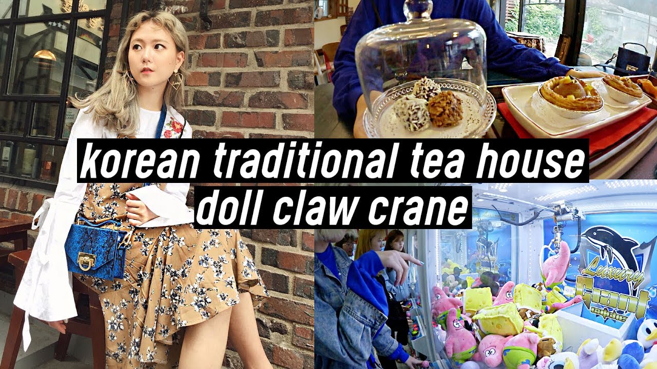 Earthy Korean Traditional Cafe & Miracle Doll Claw Crane Game!!!! | DTV #24