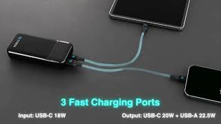 Zyron 20000Mah Power Bank With Built In Cables - Unbelievable Performance