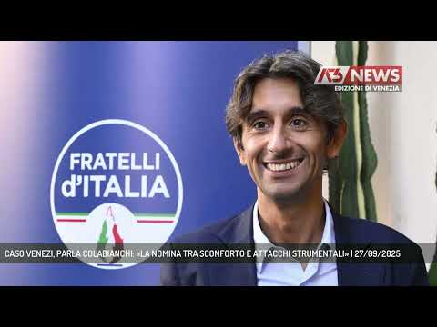 CASO VENEZI, PARLA COLABIANCHI: «LA NOMINA TRA SCONFORTO E ATTACCHI STRUMENTALI» | 27/09/2025