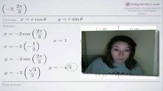 Converting Polar Coordinates Example 2 (KristaKingMath)