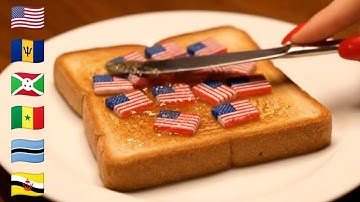 Spreading Cream Flags On Toast AI ASMR Part 4 - Oddly Satisfying