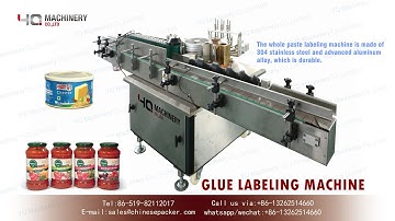 cold glue label applicator for canned food| tin can wrap around wet glue labeling machines