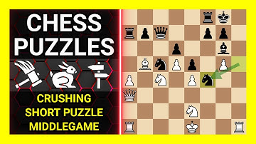 Chess Puzzles to Practice. Themes: Crushing, Short puzzle, Middlegame. Learn Chess