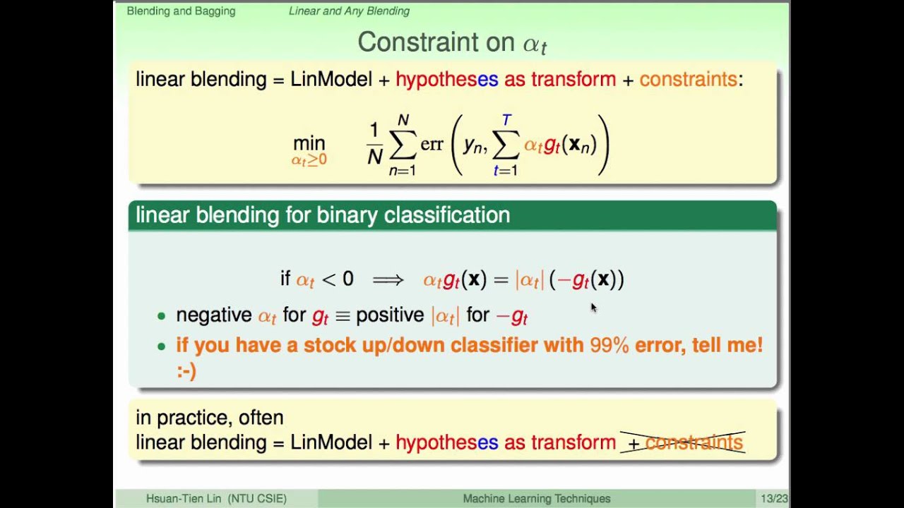 Blending and Bagging Linear and Any Blending Machine Learning