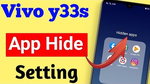 Vivo y33s  mobile me app hide kaise karen | how to hide apps in Vivo y33s | app hide setting in Vivo