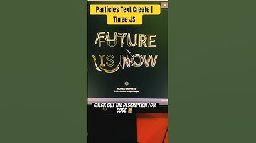 Particles Text Create | Three JS #tutorials #coding #shorts