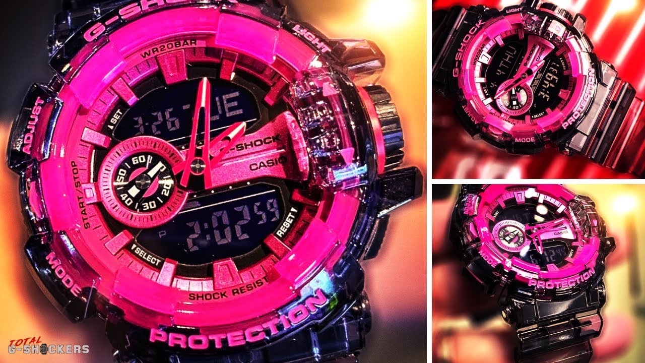 Casio G-Shock Clear Skeleton Pink GA400SK-1A4