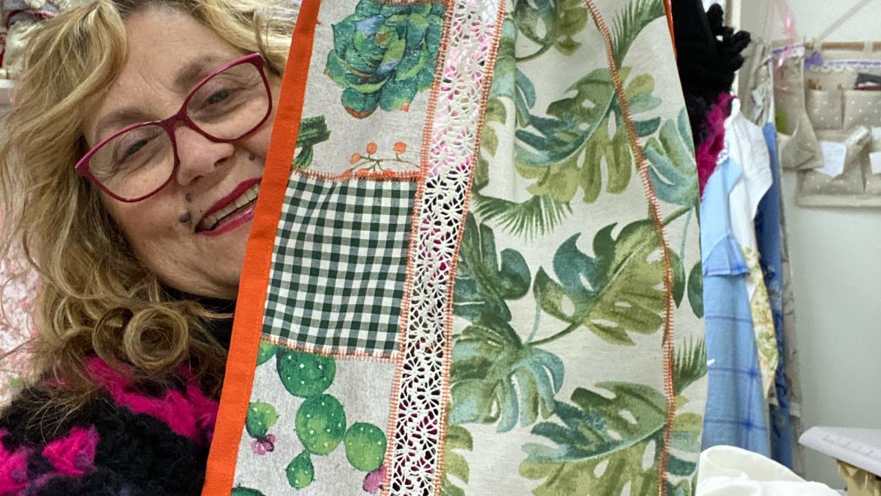 Ricicliamo avanzi di tessuto con il punto spiga.