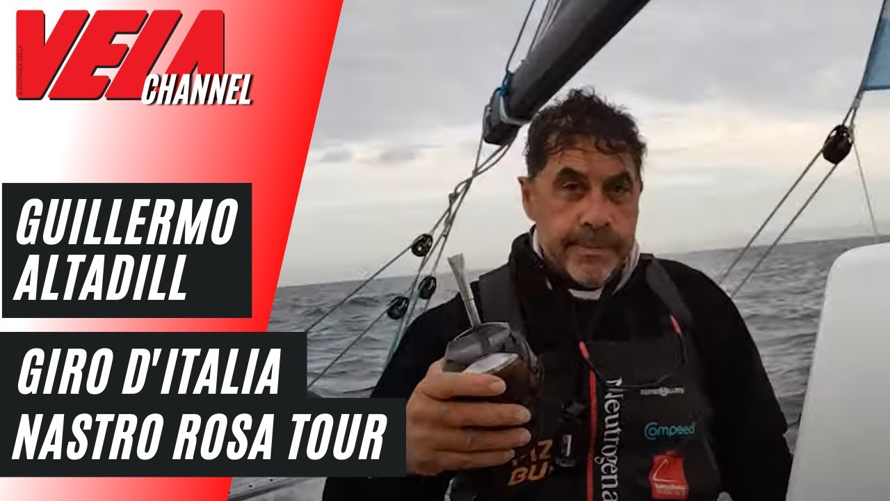 Guillermo Altadill Giro d'Italia 2021 Nastro Rosa Tour - sailing and drinking Mate for brekfast!