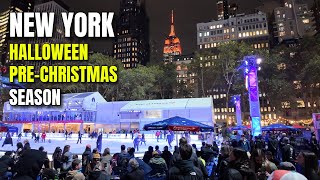 NEW YORK CITY Walking Tour [4K] - NEW YORK CITY MIDTOWN Halloween Pre-Christmas Season