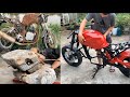 Full Restoration BMW racing motorcycle old   Restoring motorbike standing machine motor broken